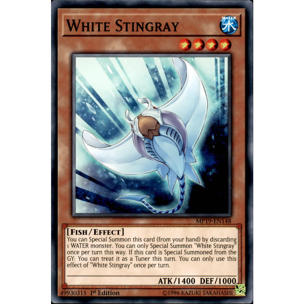 White Stingray MP19-EN148 Yu-Gi-Oh! Card from the Mega Tin 2019 Mega Pack Set