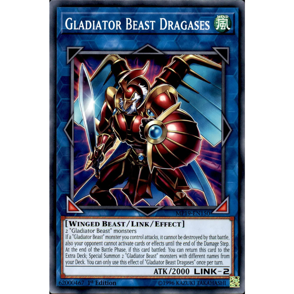 Gladiator Beast Dragases MP19-EN150 Yu-Gi-Oh! Card from the Mega Tin 2019 Mega Pack Set