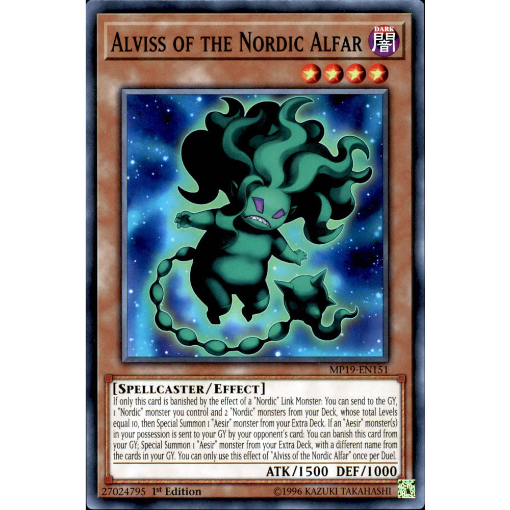 Alviss of the Nordic Alfar MP19-EN151 Yu-Gi-Oh! Card from the Mega Tin 2019 Mega Pack Set