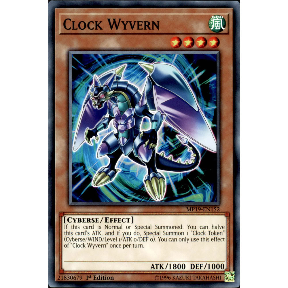 Clock Wyvern MP19-EN152 Yu-Gi-Oh! Card from the Mega Tin 2019 Mega Pack Set