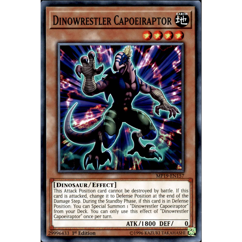 Dinowrestler Capoeiraptor MP19-EN157 Yu-Gi-Oh! Card from the Mega Tin 2019 Mega Pack Set
