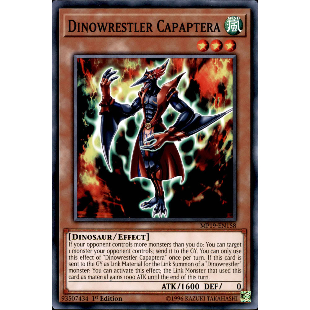 Dinowrestler Capaptera MP19-EN158 Yu-Gi-Oh! Card from the Mega Tin 2019 Mega Pack Set