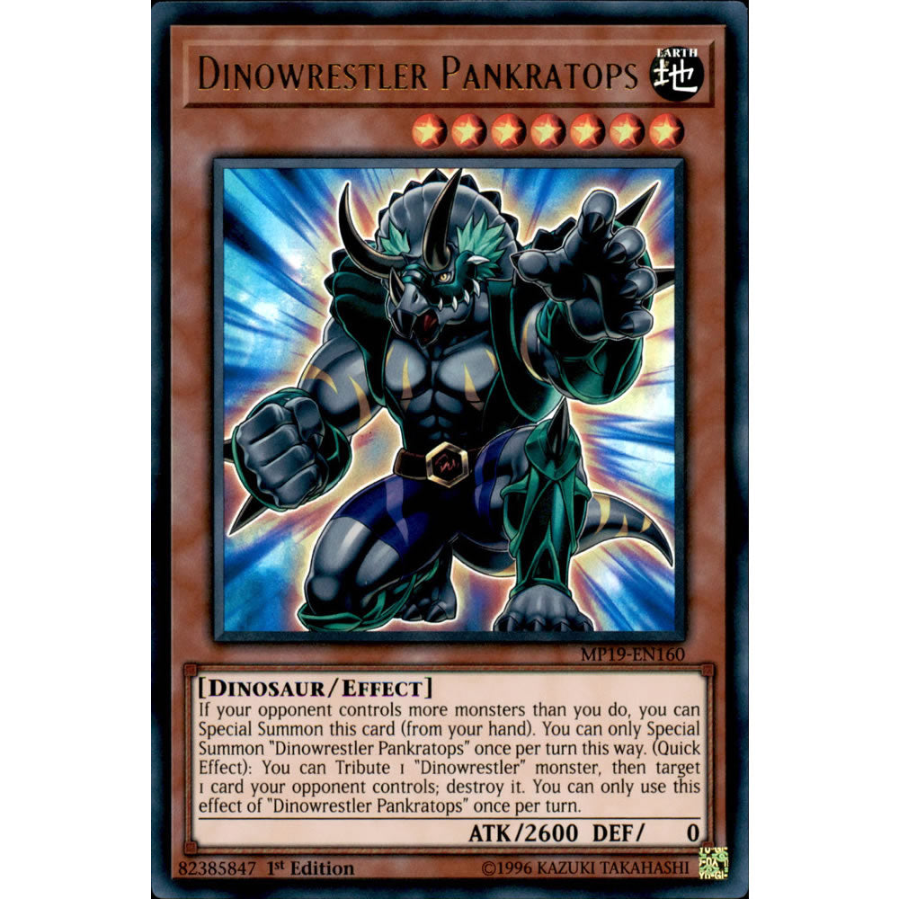 Dinowrestler Pankratops MP19-EN160 Yu-Gi-Oh! Card from the Mega Tin 2019 Mega Pack Set