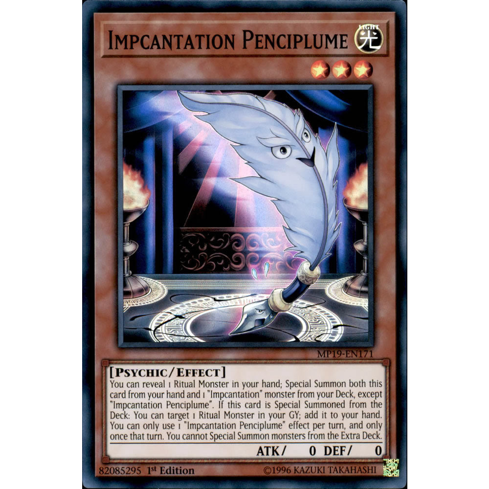 Impcantation Penciplume MP19-EN171 Yu-Gi-Oh! Card from the Mega Tin 2019 Mega Pack Set