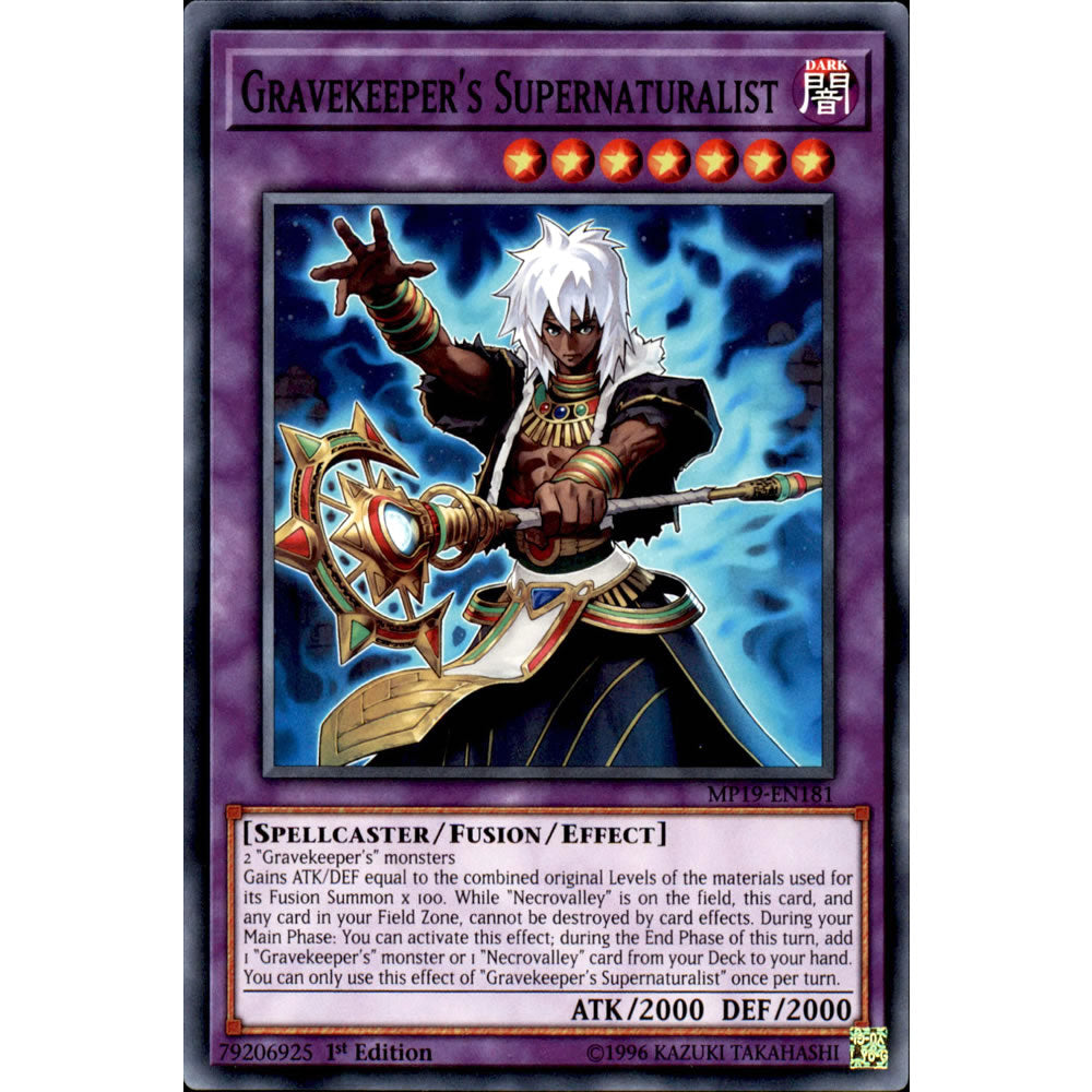 Gravekeeper's Supernaturalist MP19-EN181 Yu-Gi-Oh! Card from the Mega Tin 2019 Mega Pack Set