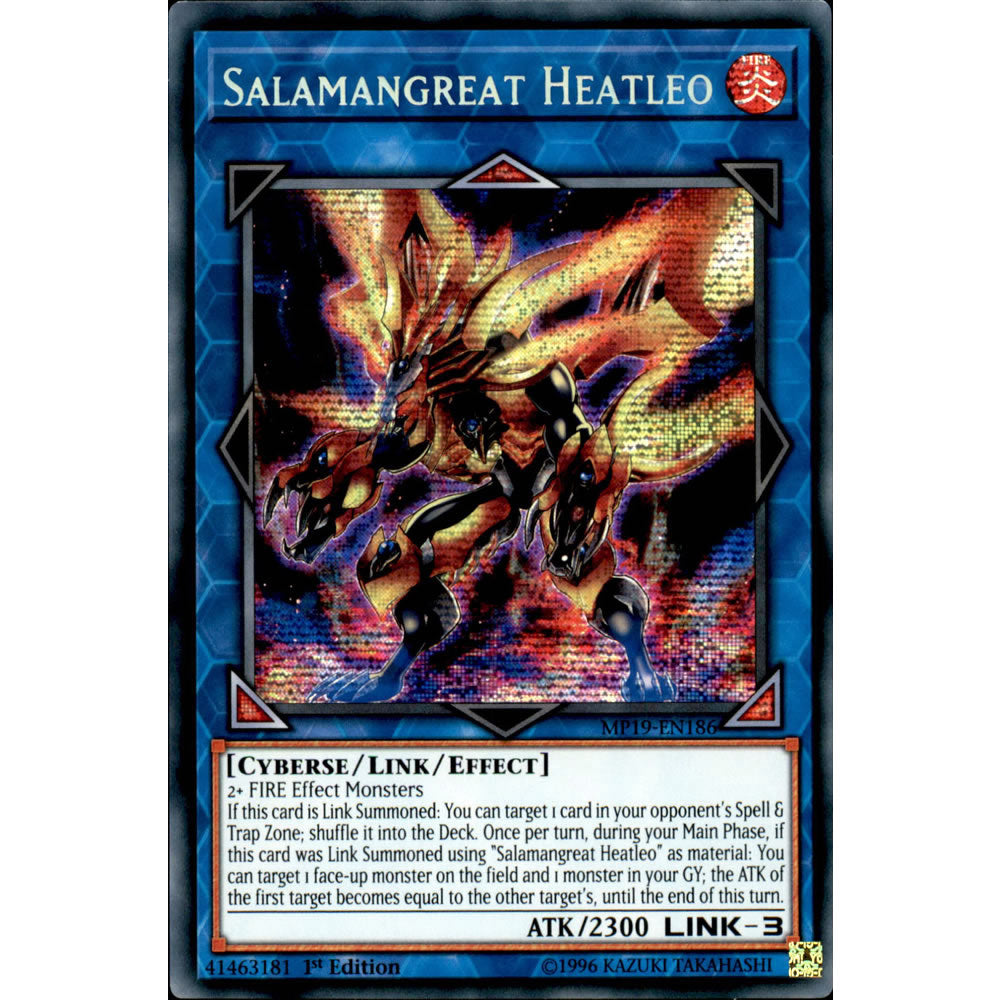 Salamangreat Heatleo MP19-EN186 Yu-Gi-Oh! Card from the Mega Tin 2019 Mega Pack Set