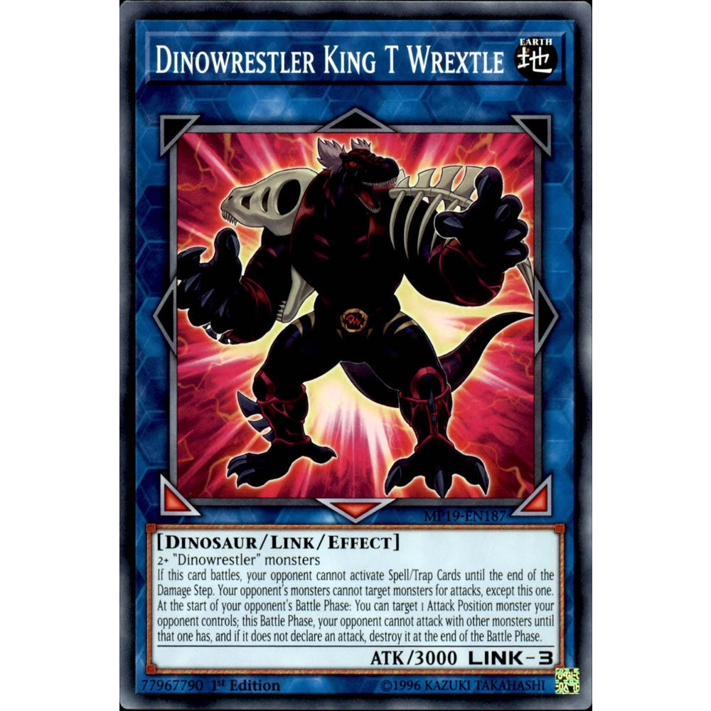 Dinowrestler King T Wrextle MP19-EN187 Yu-Gi-Oh! Card from the Mega Tin 2019 Mega Pack Set