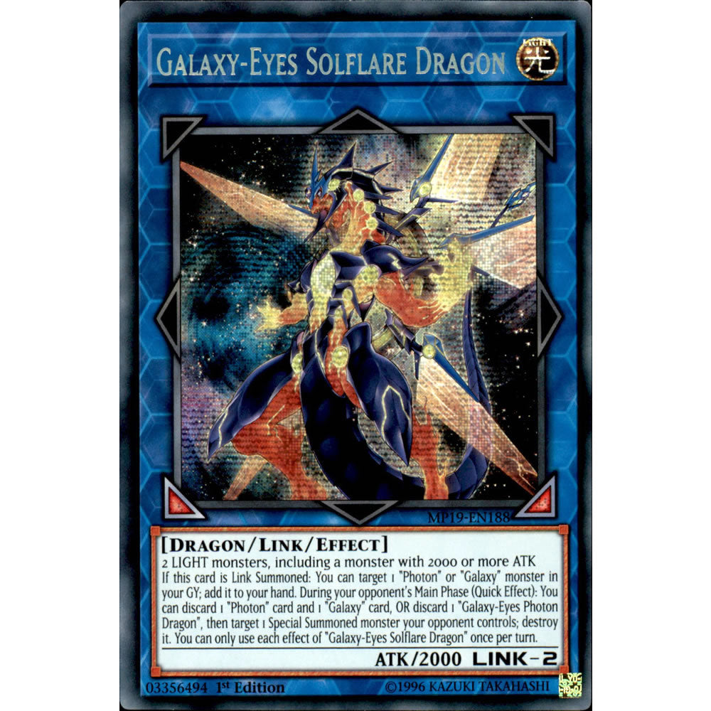 Galaxy-Eyes Solflare Dragon MP19-EN188 Yu-Gi-Oh! Card from the Mega Tin 2019 Mega Pack Set