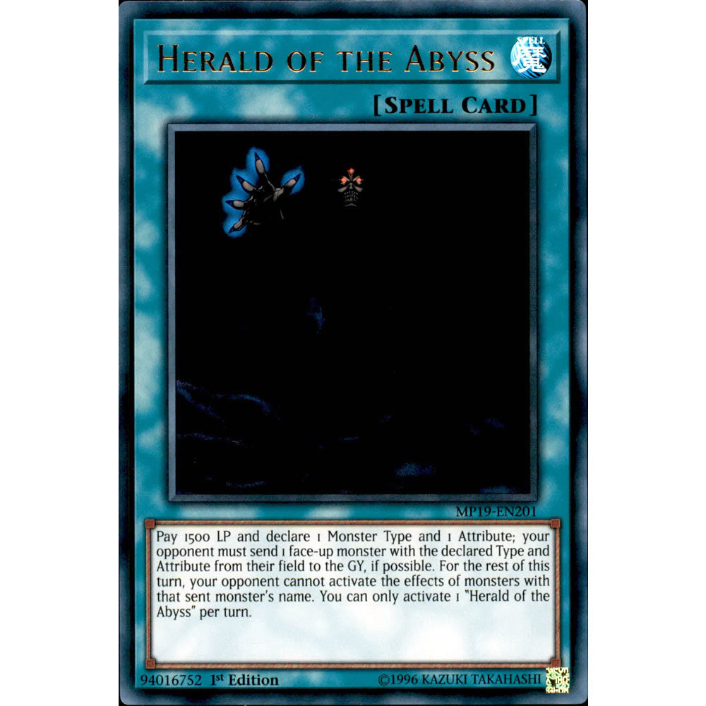 Herald of the Abyss MP19-EN201 Yu-Gi-Oh! Card from the Mega Tin 2019 Mega Pack Set