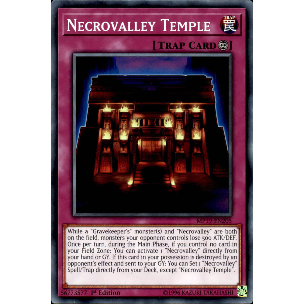 Necrovalley Temple MP19-EN205 Yu-Gi-Oh! Card from the Mega Tin 2019 Mega Pack Set