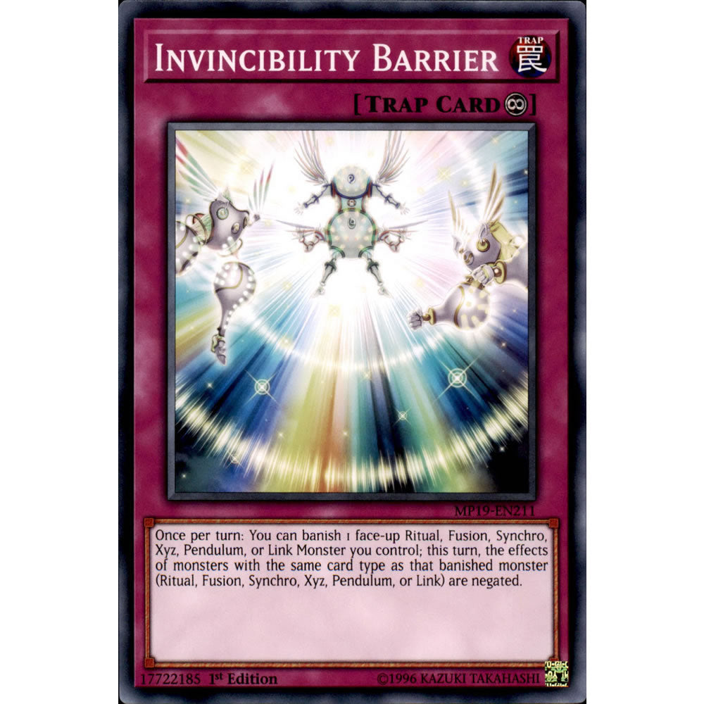 Invincibility Barrier MP19-EN211 Yu-Gi-Oh! Card from the Mega Tin 2019 Mega Pack Set