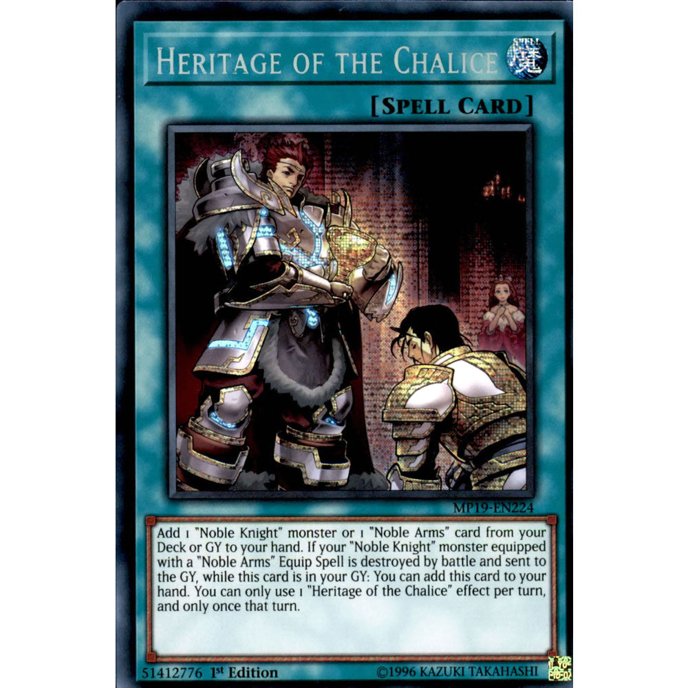 Heritage of the Chalice MP19-EN224 Yu-Gi-Oh! Card from the Mega Tin 2019 Mega Pack Set