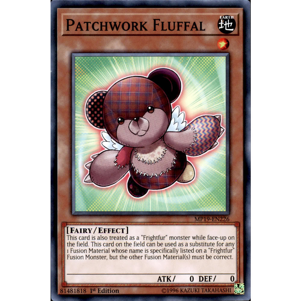 Patchwork Fluffal MP19-EN226 Yu-Gi-Oh! Card from the Mega Tin 2019 Mega Pack Set