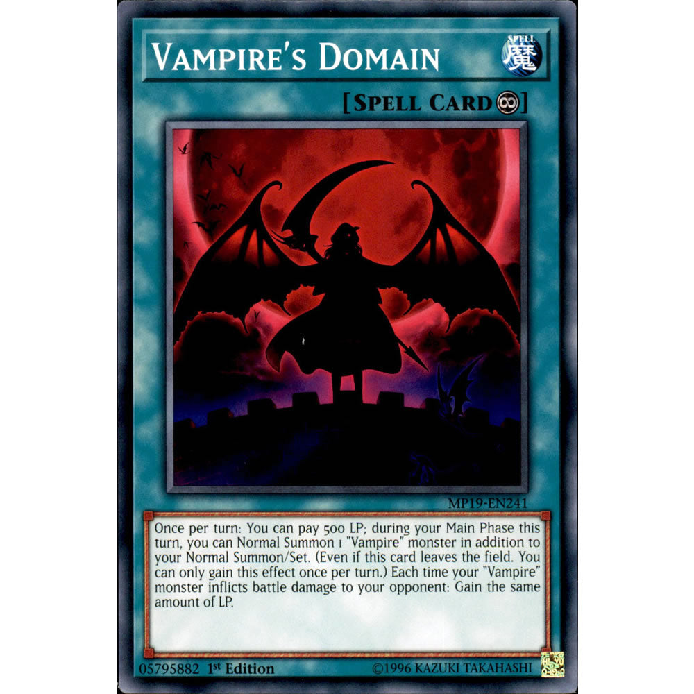 Vampire's Domain MP19-EN241 Yu-Gi-Oh! Card from the Mega Tin 2019 Mega Pack Set