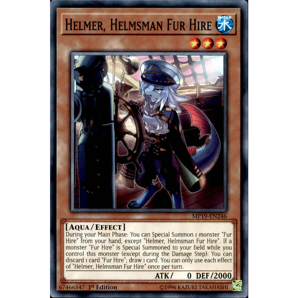 Helmer, Helmsman Fur Hire MP19-EN246 Yu-Gi-Oh! Card from the Mega Tin 2019 Mega Pack Set