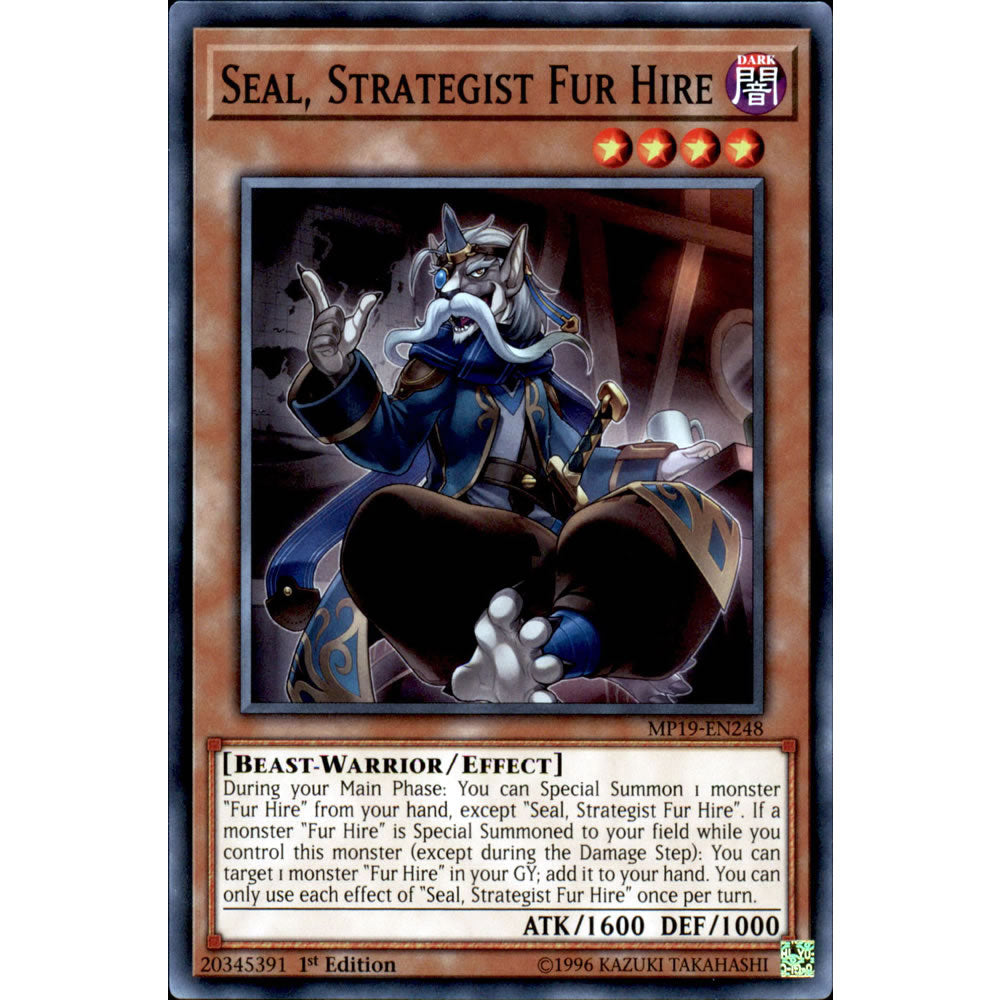 Seal, Strategist Fur Hire MP19-EN248 Yu-Gi-Oh! Card from the Mega Tin 2019 Mega Pack Set