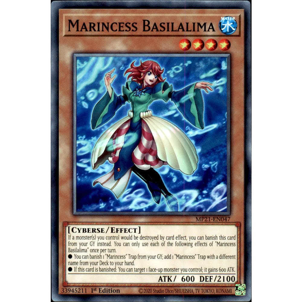 Marincess Basilalima MP21-EN047 Yu-Gi-Oh! Card from the Mega Tin 2021 Mega Pack Set