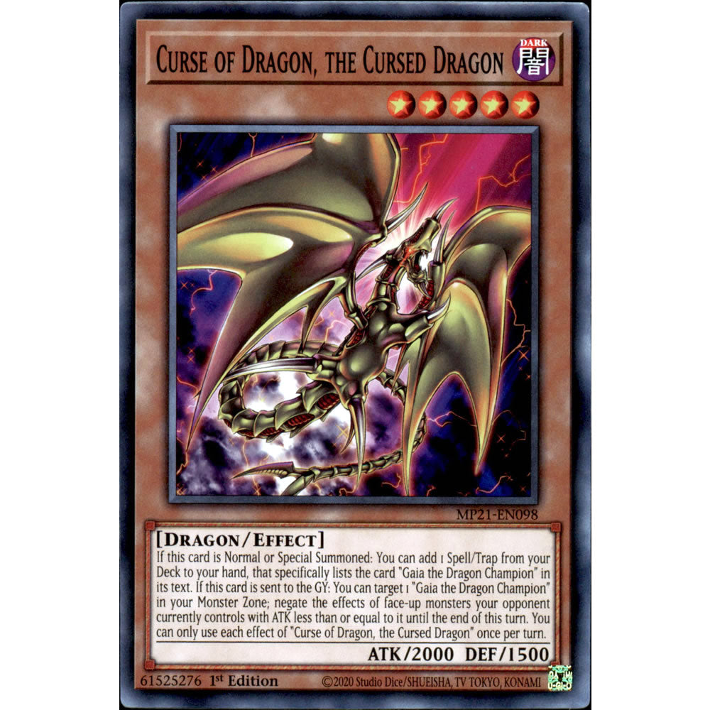 Curse of Dragon, the Cursed Dragon MP21-EN098 Yu-Gi-Oh! Card from the Mega Tin 2021 Mega Pack Set