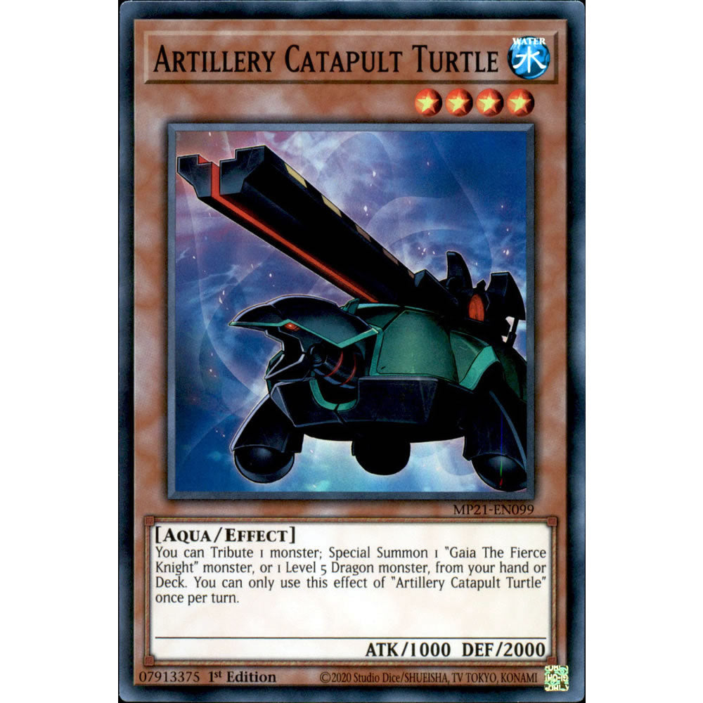 Artillery Catapult Turtle MP21-EN099 Yu-Gi-Oh! Card from the Mega Tin 2021 Mega Pack Set