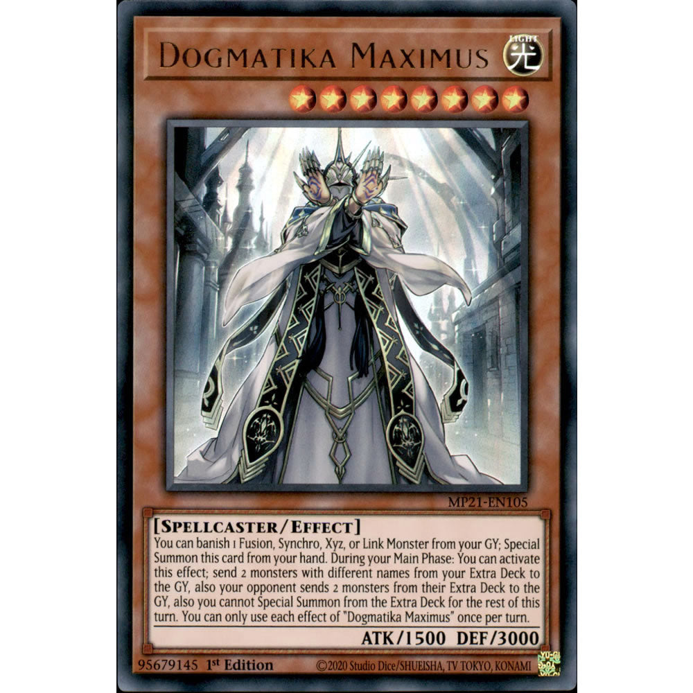 Dogmatika Maximus MP21-EN105 Yu-Gi-Oh! Card from the Mega Tin 2021 Mega Pack Set