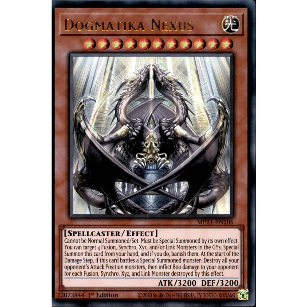 Dogmatika Nexus MP21-EN106 Yu-Gi-Oh! Card from the Mega Tin 2021 Mega Pack Set