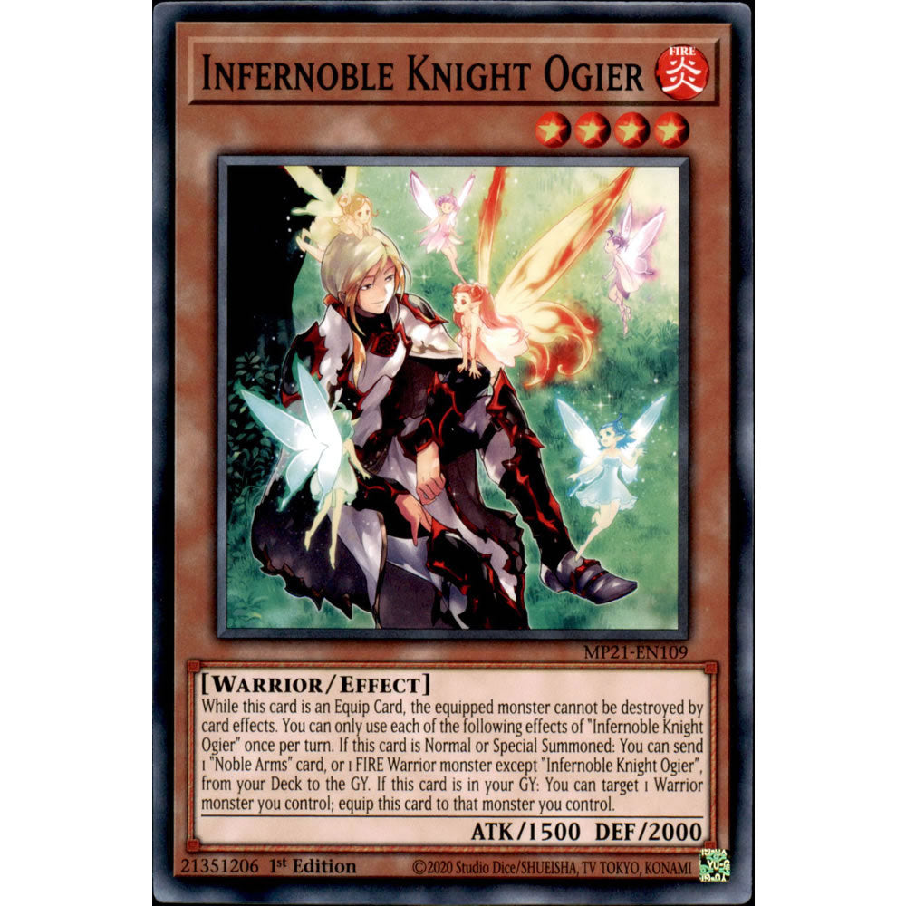Infernoble Knight Ogier MP21-EN109 Yu-Gi-Oh! Card from the Mega Tin 2021 Mega Pack Set