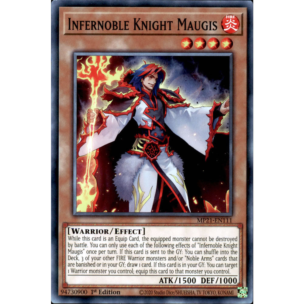 Infernoble Knight Maugis MP21-EN111 Yu-Gi-Oh! Card from the Mega Tin 2021 Mega Pack Set