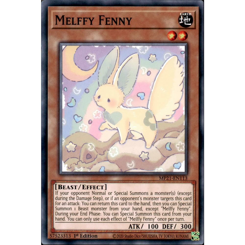 Melffy Fenny MP21-EN113 Yu-Gi-Oh! Card from the Mega Tin 2021 Mega Pack Set
