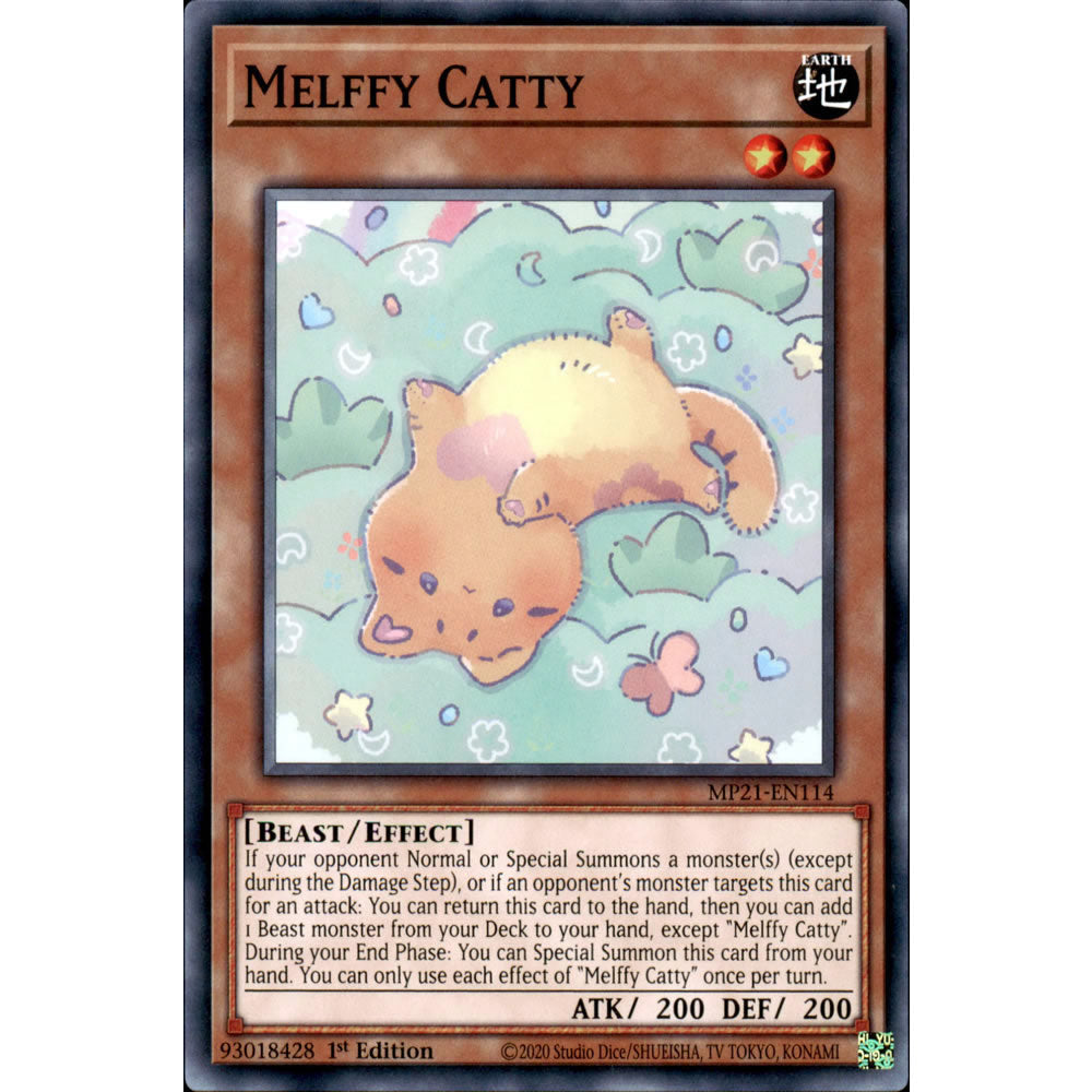 Melffy Catty MP21-EN114 Yu-Gi-Oh! Card from the Mega Tin 2021 Mega Pack Set
