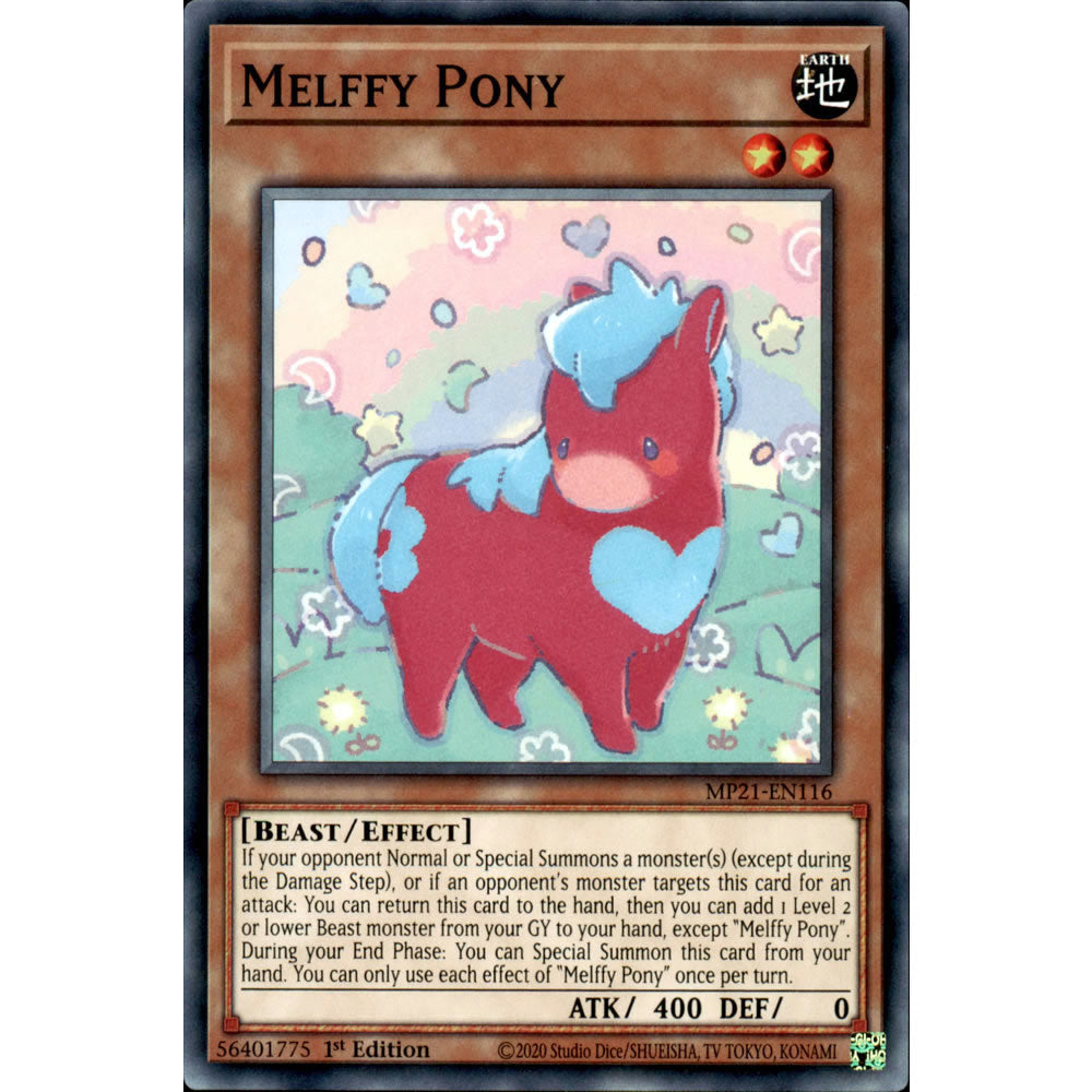 Melffy Pony MP21-EN116 Yu-Gi-Oh! Card from the Mega Tin 2021 Mega Pack Set