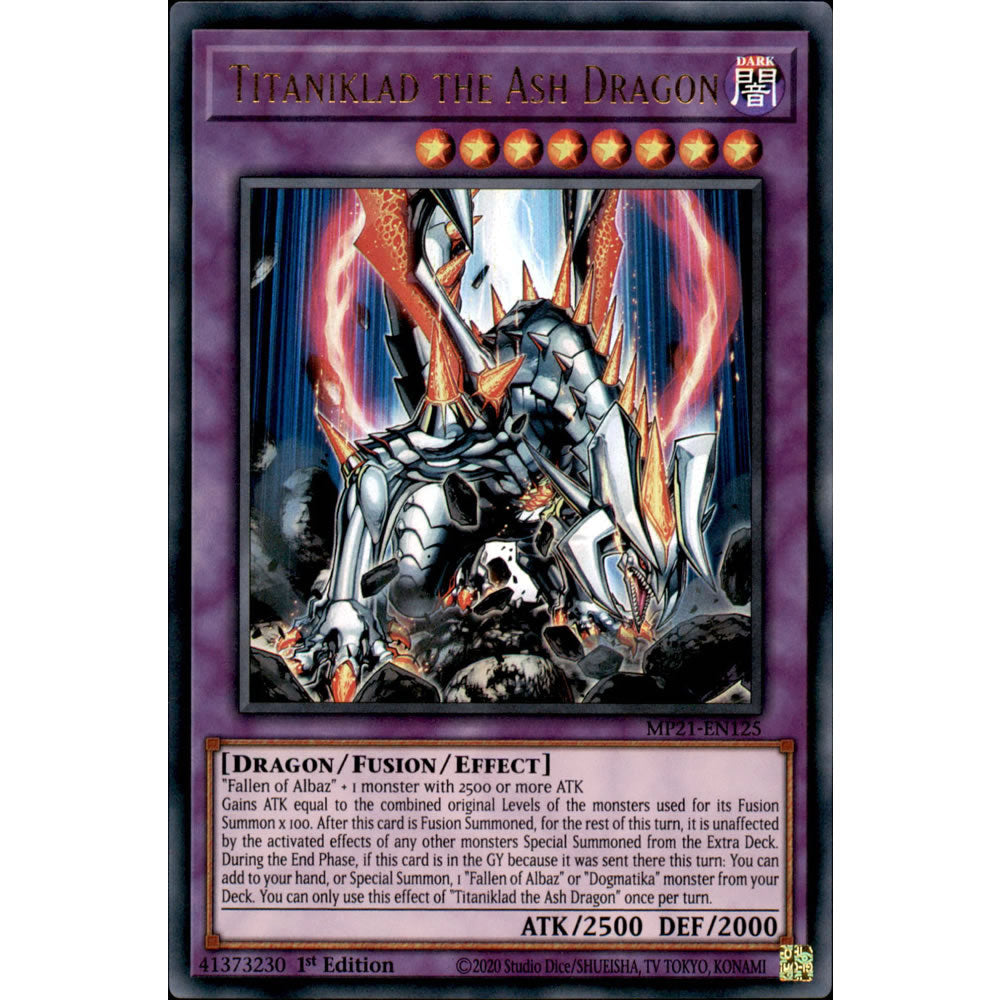 Titaniklad the Ash Dragon MP21-EN125 Yu-Gi-Oh! Card from the Mega Tin 2021 Mega Pack Set