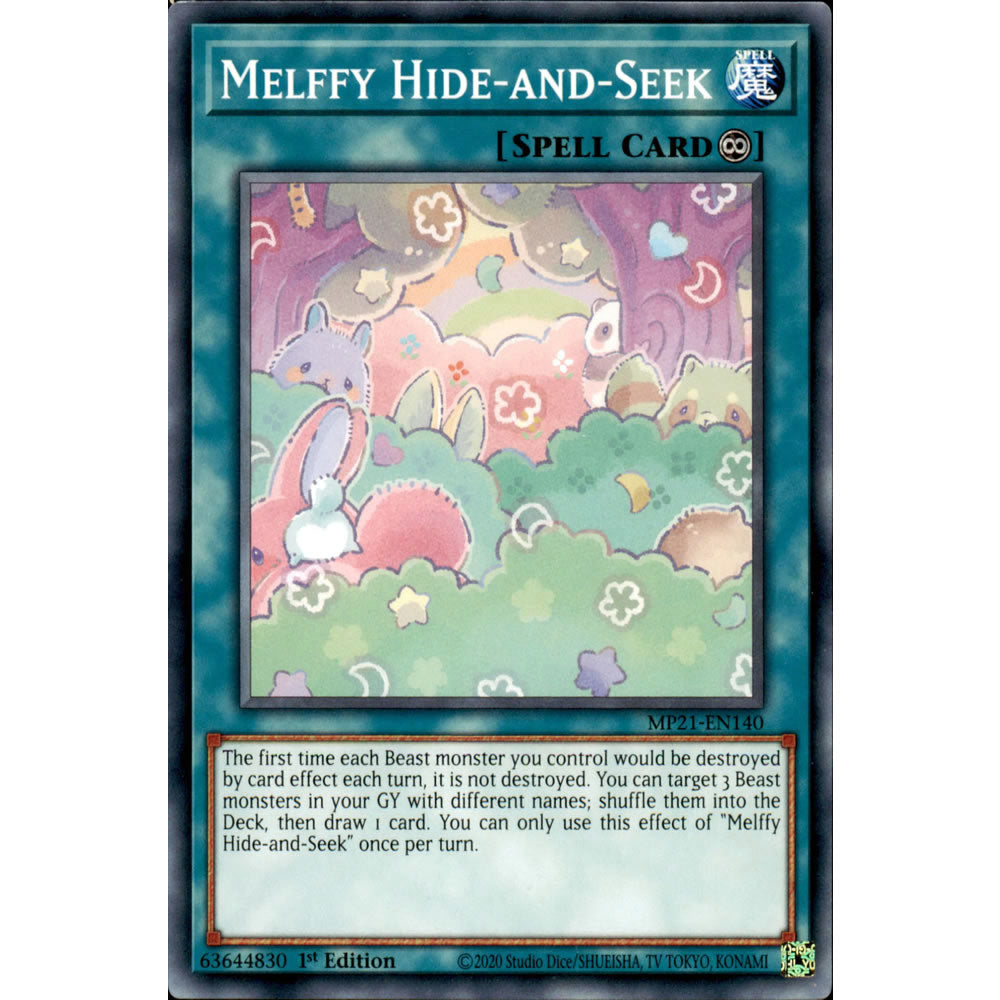 Melffy Hide-and-Seek MP21-EN140 Yu-Gi-Oh! Card from the Mega Tin 2021 Mega Pack Set