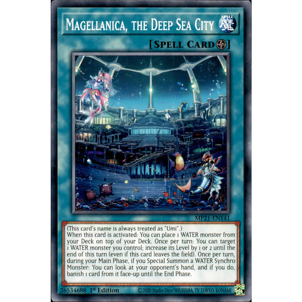 Magellanica, the Deep Sea City MP21-EN141 Yu-Gi-Oh! Card from the Mega Tin 2021 Mega Pack Set