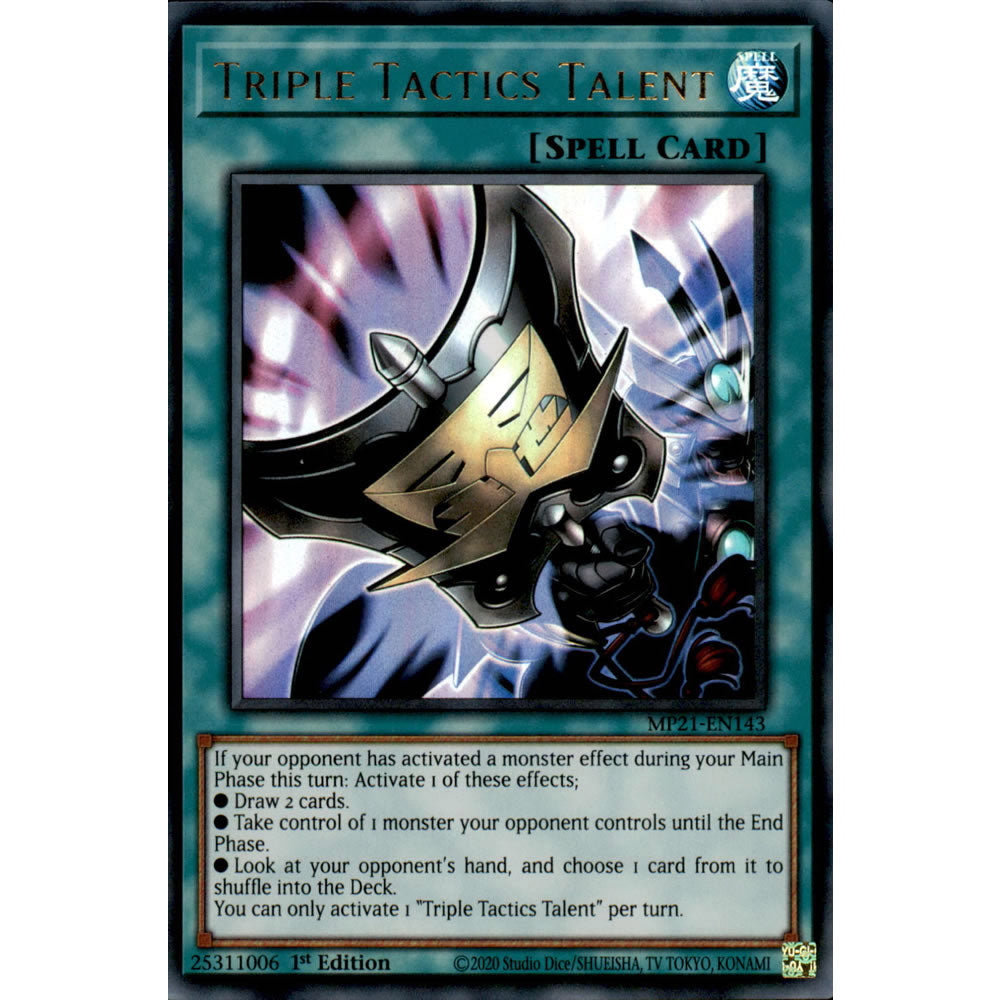Triple Tactics Talent MP21-EN143 Yu-Gi-Oh! Card from the Mega Tin 2021 Mega Pack Set