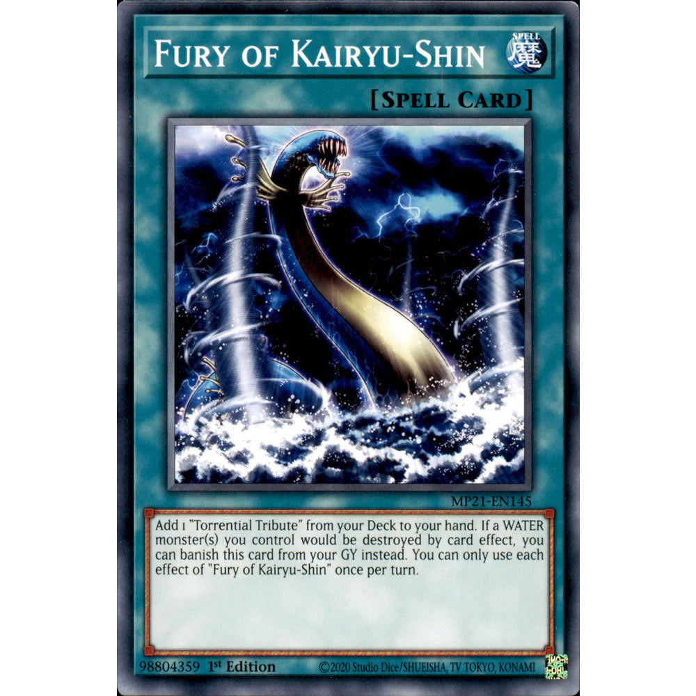 Fury of Kairyu-Shin MP21-EN145 Yu-Gi-Oh! Card from the Mega Tin 2021 Mega Pack Set
