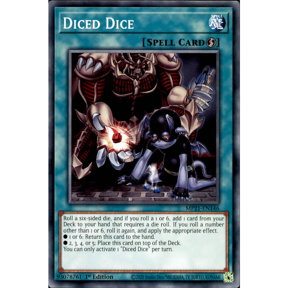 Diced Dice MP21-EN146 Yu-Gi-Oh! Card from the Mega Tin 2021 Mega Pack Set