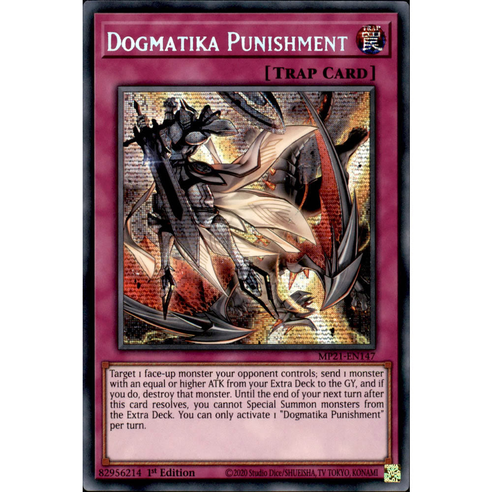 Dogmatika Punishment MP21-EN147 Yu-Gi-Oh! Card from the Mega Tin 2021 Mega Pack Set