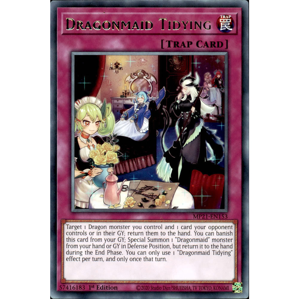 Dragonmaid Tidying MP21-EN153 Yu-Gi-Oh! Card from the Mega Tin 2021 Mega Pack Set