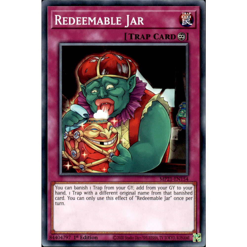 Redeemable Jar MP21-EN154 Yu-Gi-Oh! Card from the Mega Tin 2021 Mega Pack Set