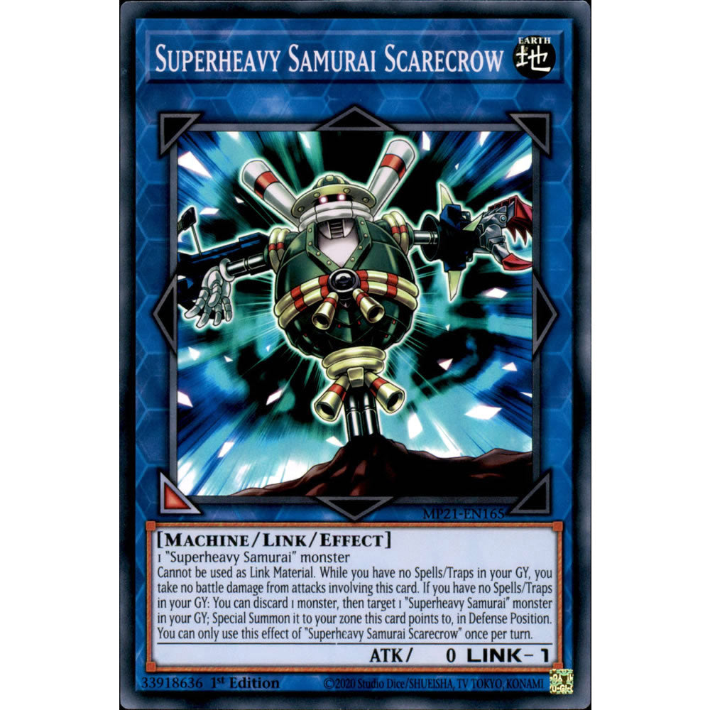 Superheavy Samurai Scarecrow MP21-EN165 Yu-Gi-Oh! Card from the Mega Tin 2021 Mega Pack Set