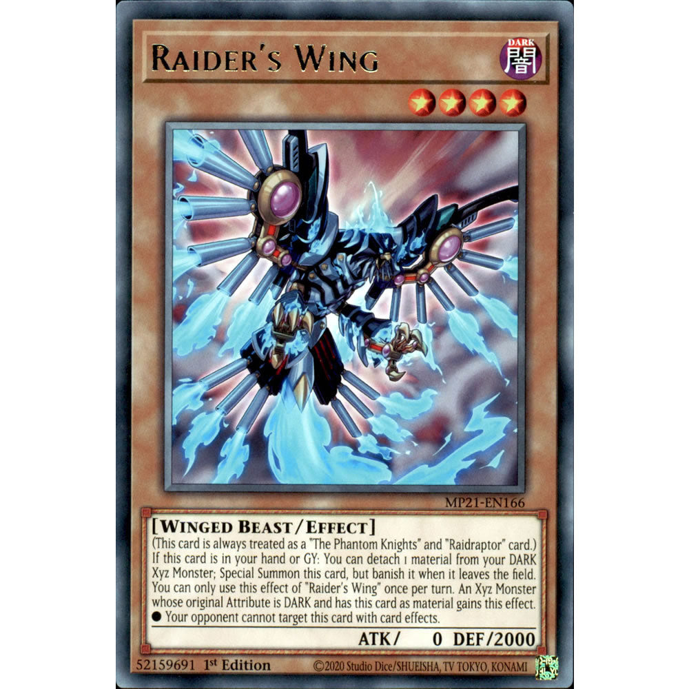 Raider's Wing MP21-EN166 Yu-Gi-Oh! Card from the Mega Tin 2021 Mega Pack Set