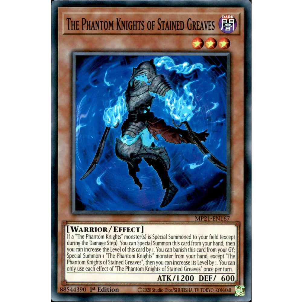 The Phantom Knights of Stained Greaves MP21-EN167 Yu-Gi-Oh! Card from the Mega Tin 2021 Mega Pack Set