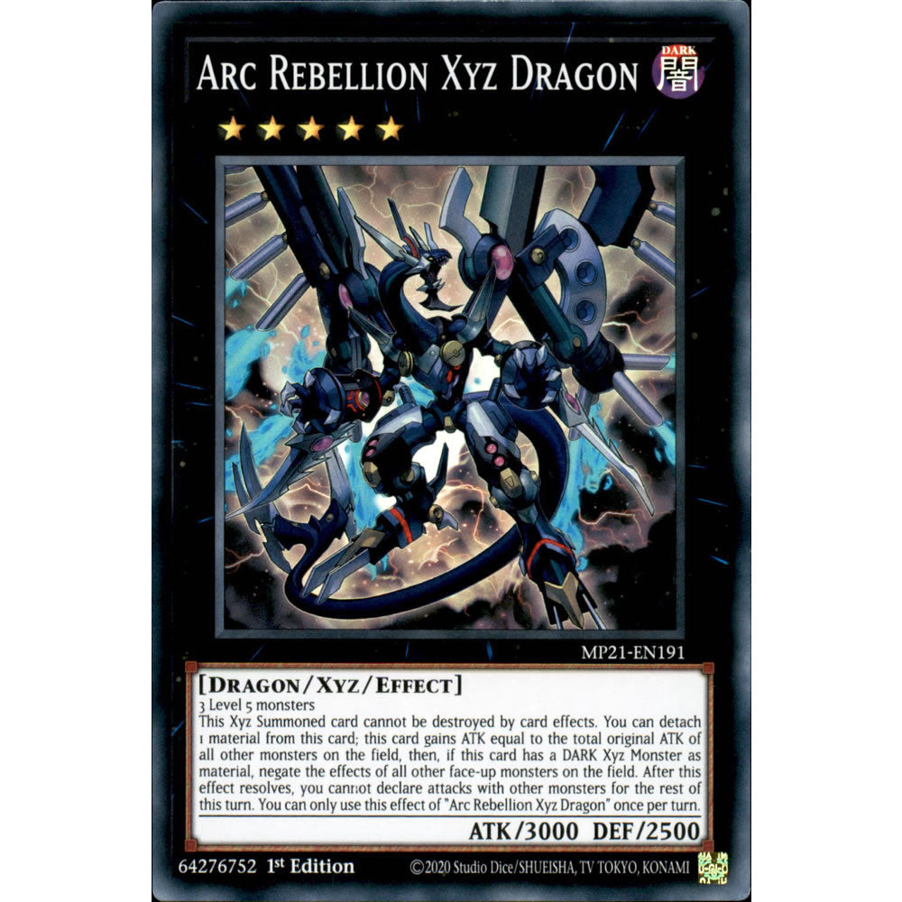 Arc Rebellion Xyz Dragon MP21-EN191 Yu-Gi-Oh! Card from the Mega Tin 2021 Mega Pack Set