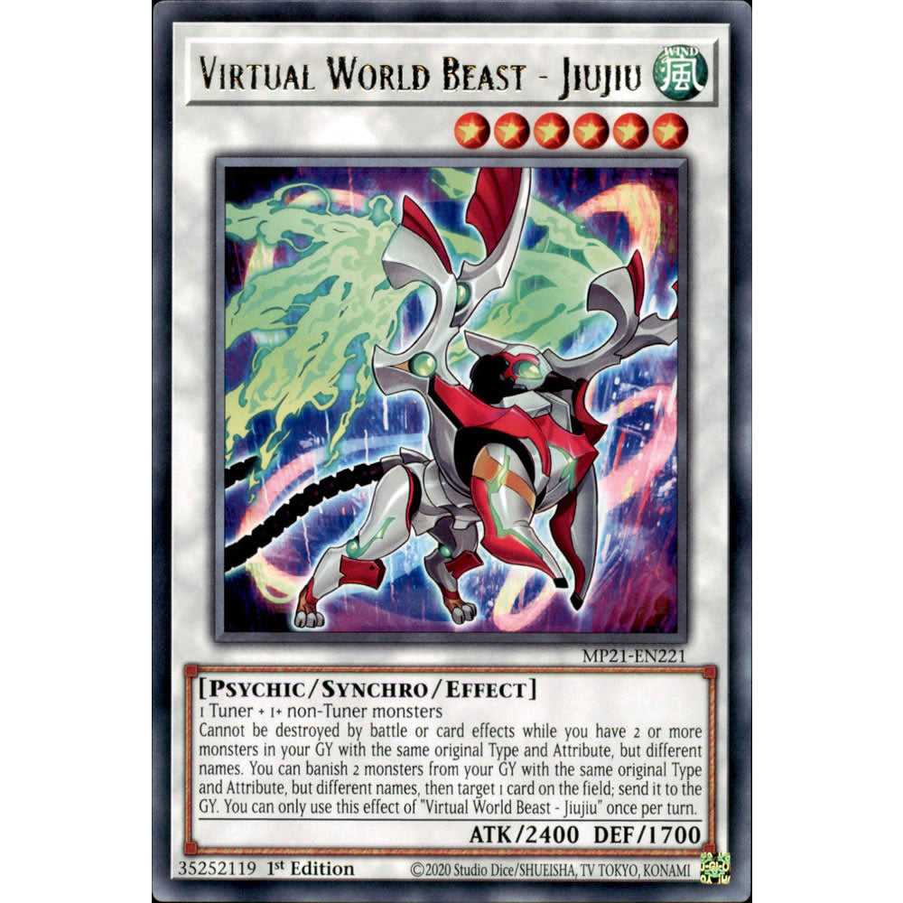 Virtual World Beast - Jiujiu MP21-EN221 Yu-Gi-Oh! Card from the Mega Tin 2021 Mega Pack Set
