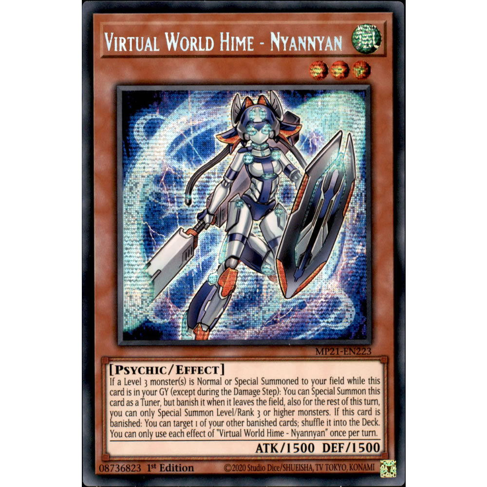Virtual World Hime - Nyannyan MP21-EN223 Yu-Gi-Oh! Card from the Mega Tin 2021 Mega Pack Set