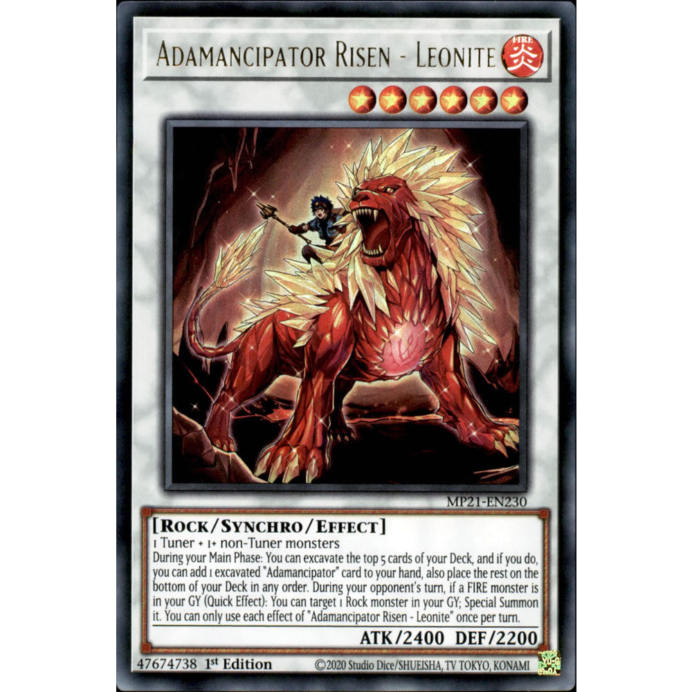 Adamancipator Risen - Leonite MP21-EN230 Yu-Gi-Oh! Card from the Mega Tin 2021 Mega Pack Set