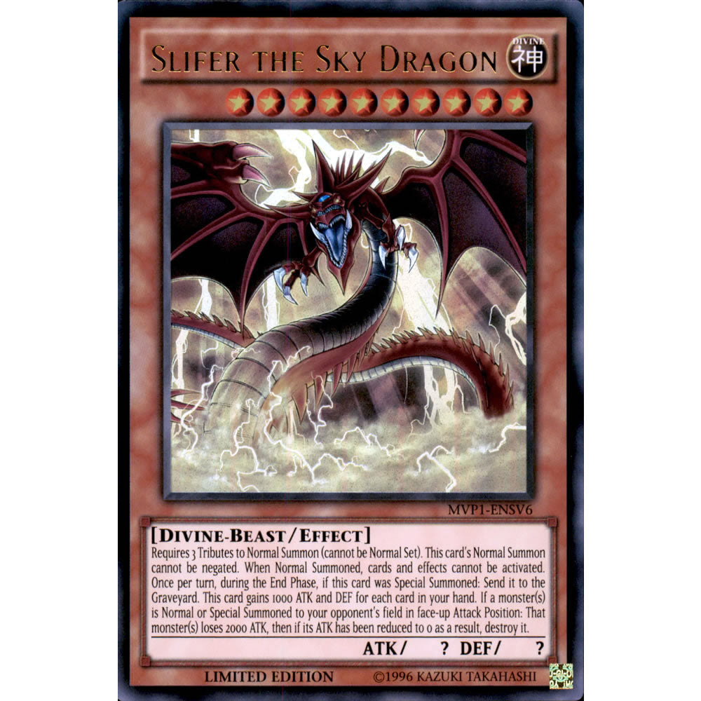 Slifer the Sky Dragon MVP1-ENSV6 Yu-Gi-Oh! Card Slifer the Sky Dragon MVP1-ENSV6 Yu-Gi-Oh! Card