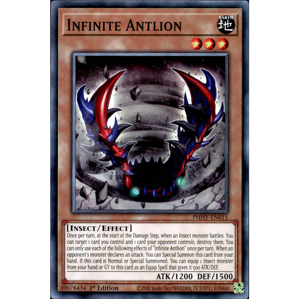 Infinite Antlion PHHY-EN015 Yu-Gi-Oh! Card - Deckboosters Infinite Antlion PHHY-EN015 Yu-Gi-Oh! Card - Deckboosters