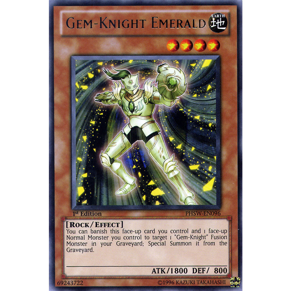 Gem-Knight Emerald PHSW-EN096 Yu-Gi-Oh! Card from the Photon Shockwave Set