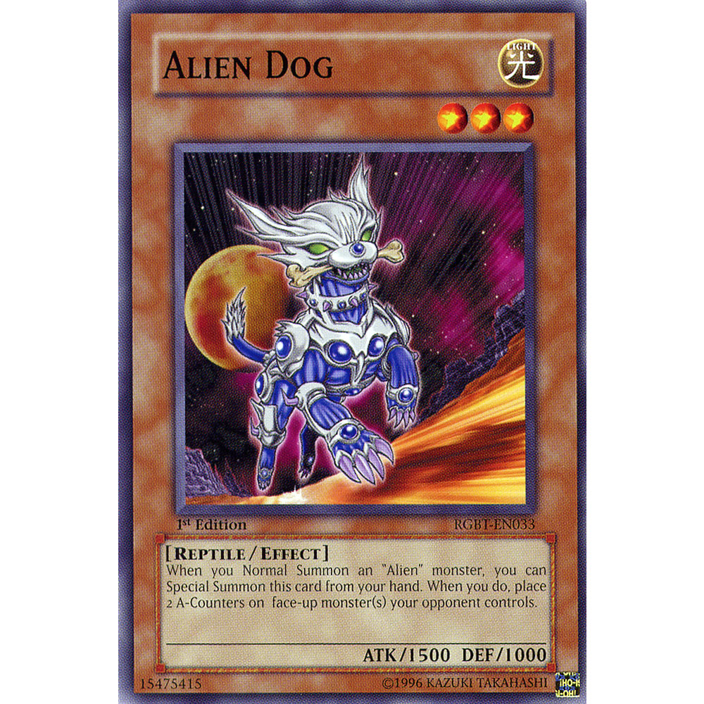 yugioh dog card Alien Dog RGBT-EN033 Yu-Gi-Oh! Card